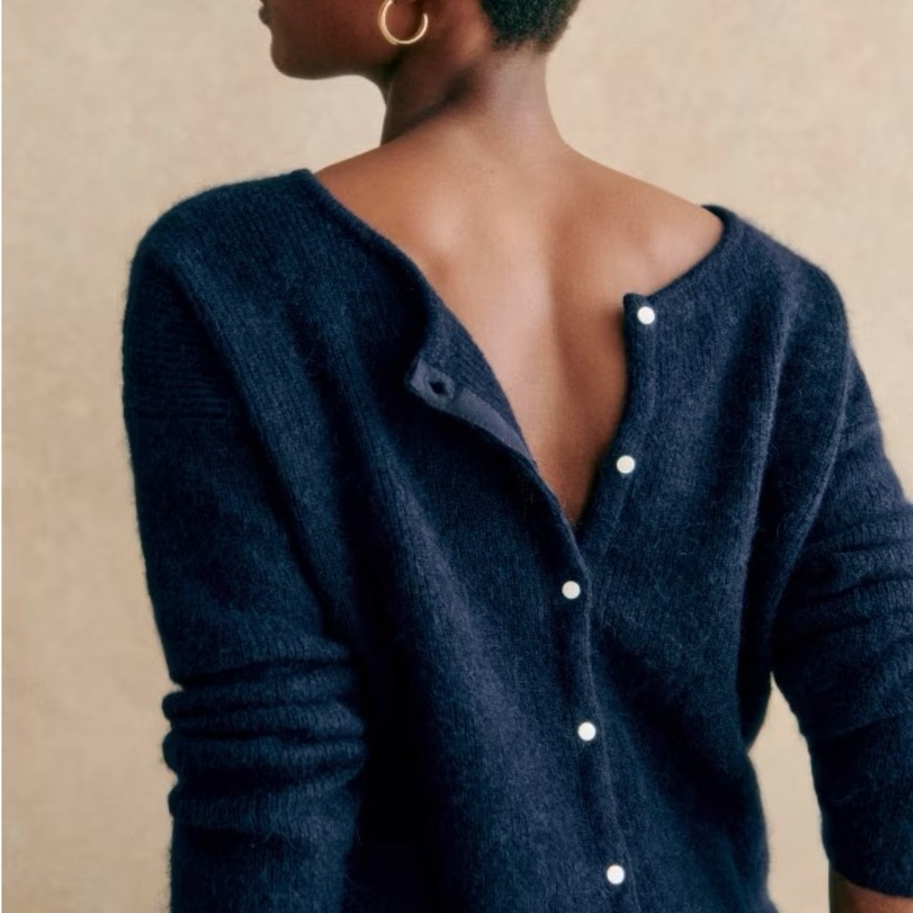 Sezane Black Gaspard Cardigan